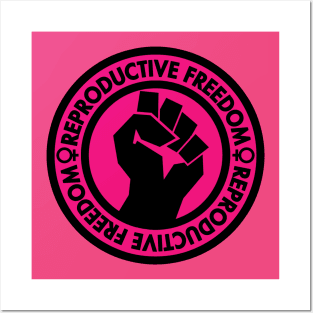 Demand Reproductive Freedom - Raised Clenched Fist - hot pink Posters and Art